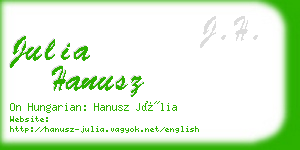 julia hanusz business card
